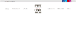 Desktop Screenshot of festivaldecirque.com